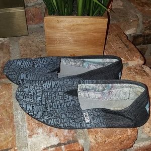 Toms Black Slip On Shoes